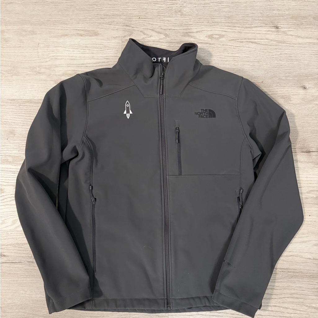 The North Face Men's Apex Barrier Charcoal Gray Softshell Jacket